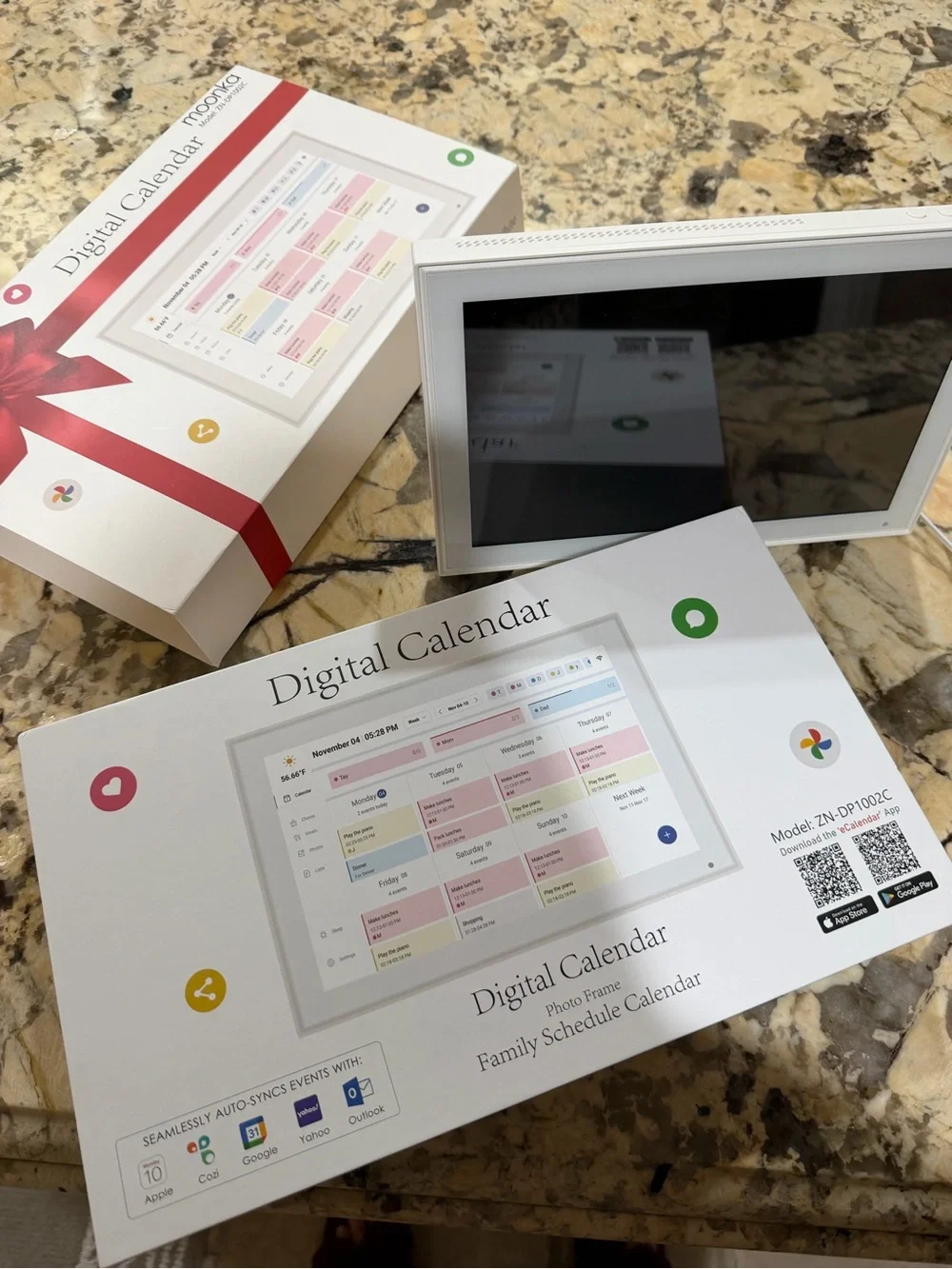 10.1 inch White Digital Calendar